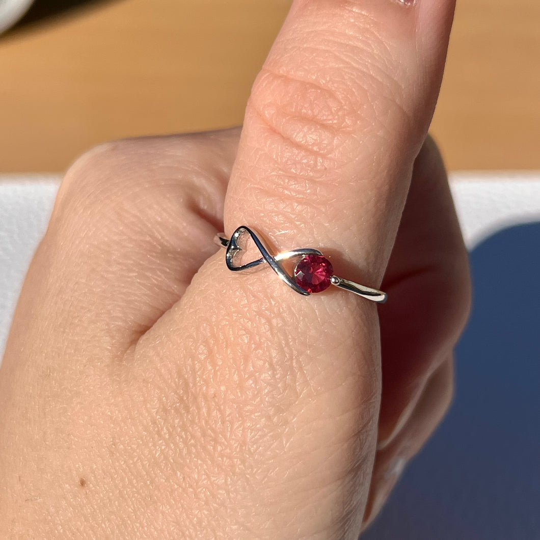 Infinity Red Ruby Love Ring