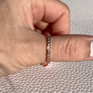 Woven Rose Gold Ring .925