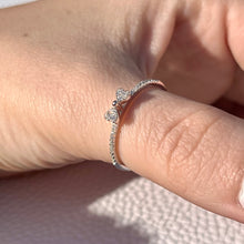 Load image into Gallery viewer, Dainty CZ Bow Ring .925