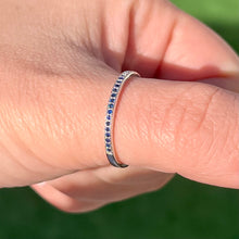 Load image into Gallery viewer, Blue Sapphire Eternity Ring