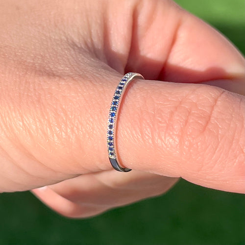 Blue Sapphire Eternity Ring