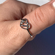 Load image into Gallery viewer, Heart Cross Ring