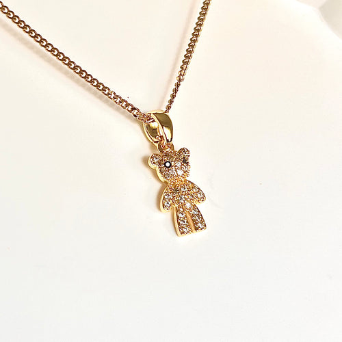 CZ Bear Necklace