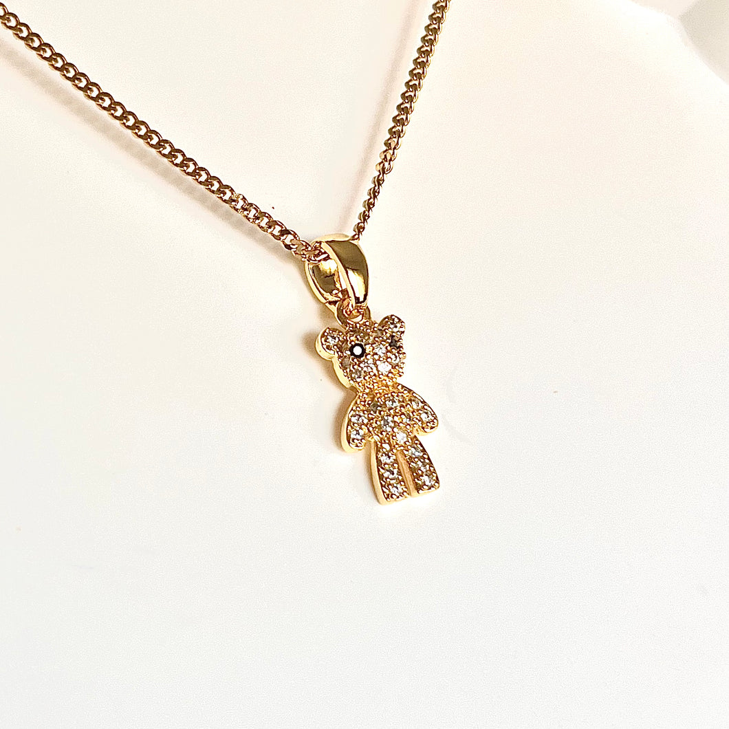 CZ Bear Necklace