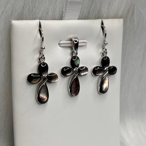 Cross Earrings and Pendant Set .925