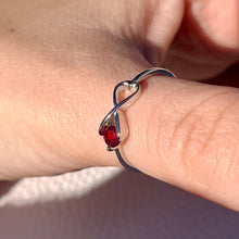 Load image into Gallery viewer, Infinity Red Ruby Love Ring