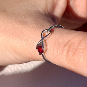 Infinity Red Ruby Love Ring