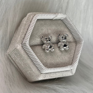 Teddy Bear Studs .925