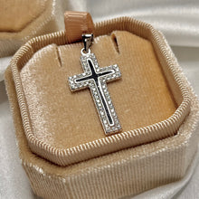 Load image into Gallery viewer, CZ Cross Pendant .925