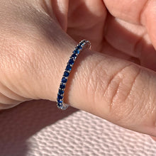 Load image into Gallery viewer, Sapphire CZ Stackable Ring .925