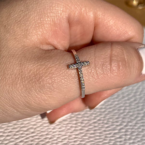 Cross Ring .925 Sterling Silver