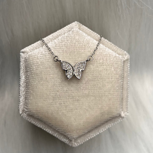 Dainty Butterfly Necklace .925