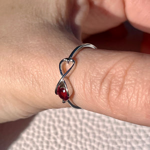 Infinity Red Ruby Love Ring