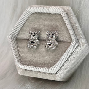 Teddy Bear Studs .925