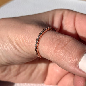 Rose Gold Round CZ Ring