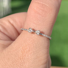 Load image into Gallery viewer, Dainty CZ Bow Ring .925