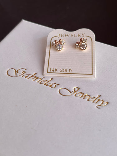 14kt Gold Minnie Mouse Earrings