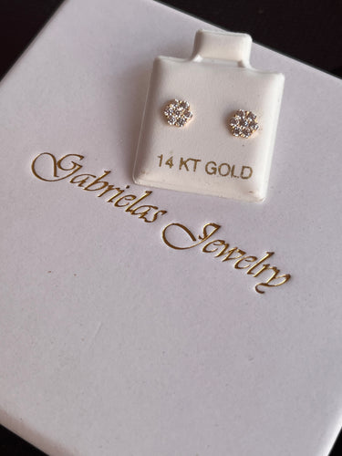 14kt Gold Daisy Studs