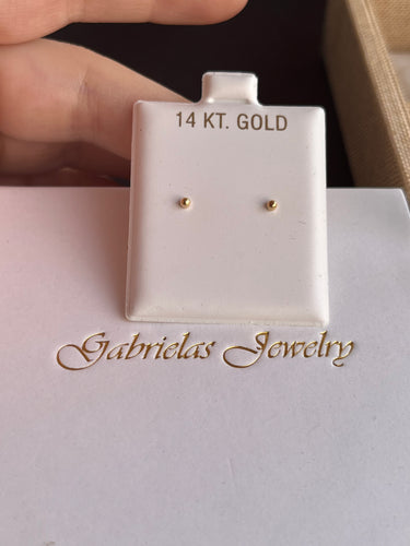 14kt Gold Small Ball Studs