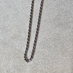 .925 Rhodium Rope Chain