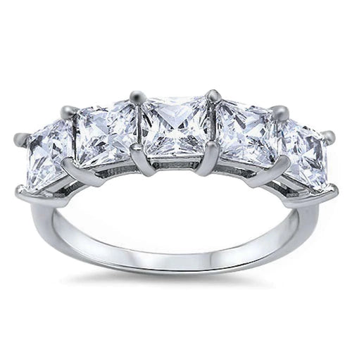 4 Princess Cut CZ Ring