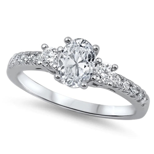 Oval & Round CZ Ring