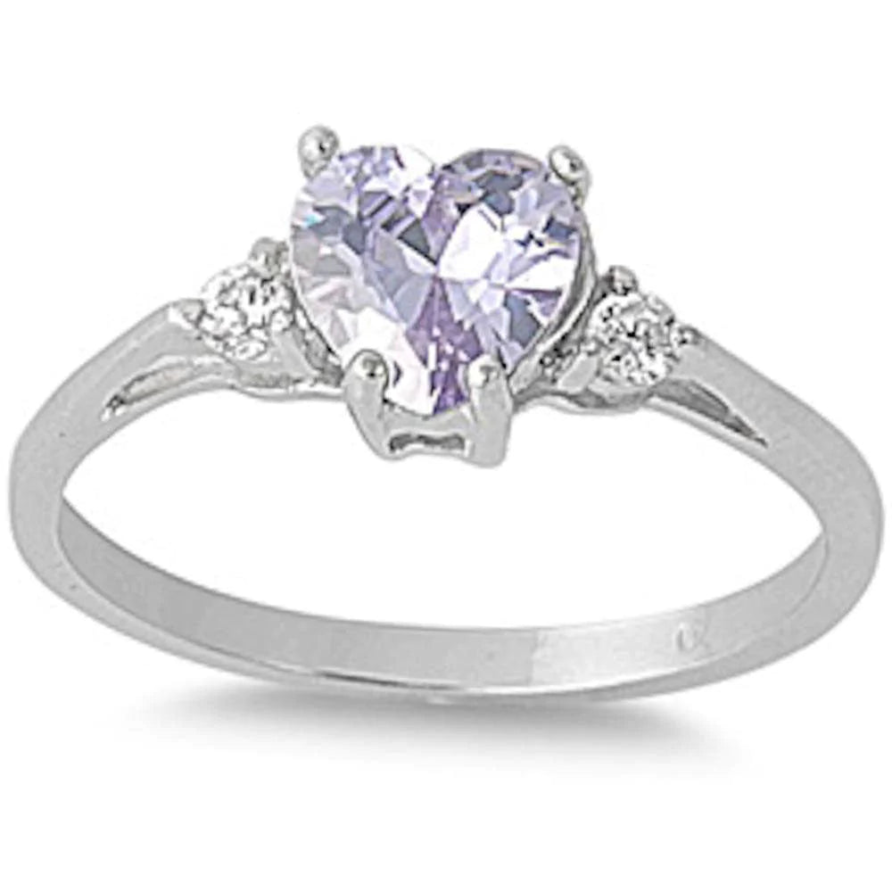 Light Lavender Heart Ring