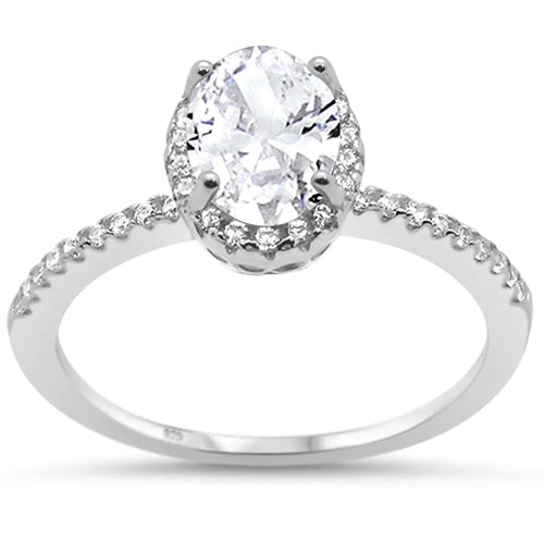 Oval Cut CZ Ring