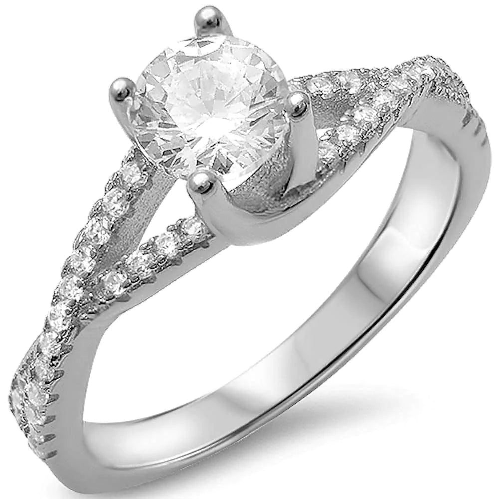 Round Solitaire CZ Ring