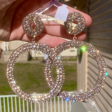 Load image into Gallery viewer, Bejeweled Hoop Earrings!