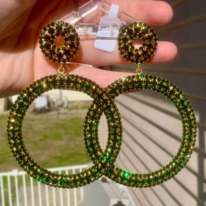 Bejeweled Hoop Earrings!