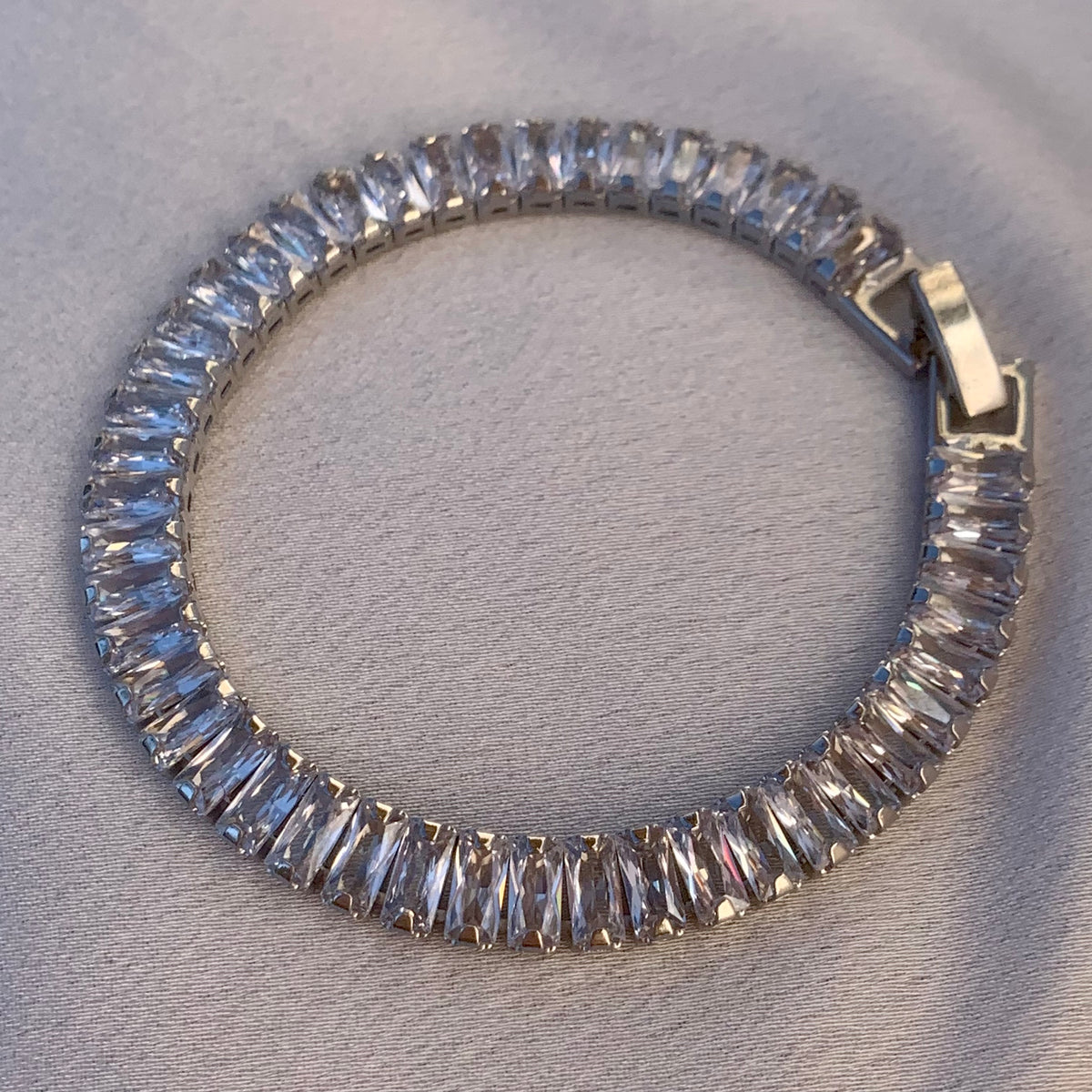 CZ Baguette Tennis Bracelet – Gabrielas Jewelry