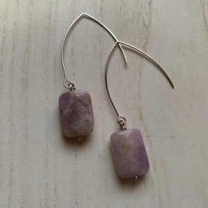 Amethyst Hook Earrings