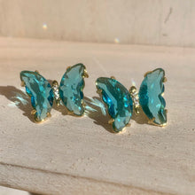 Load image into Gallery viewer, Blue Butterfly Earrings