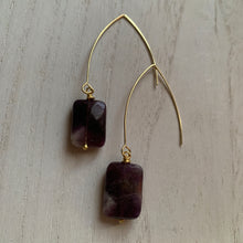 Load image into Gallery viewer, Amethyst Hook Earrings