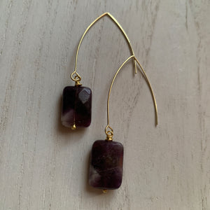 Amethyst Hook Earrings