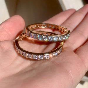 Thick CZ Hoops