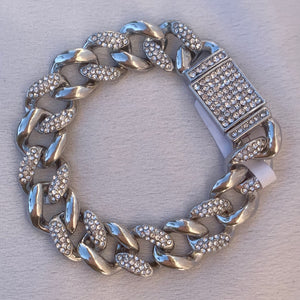 Silver CZ Chain Bracelet