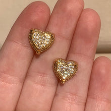 Load image into Gallery viewer, Paved Heart Studs