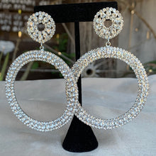 Load image into Gallery viewer, Bejeweled Hoop Earrings!