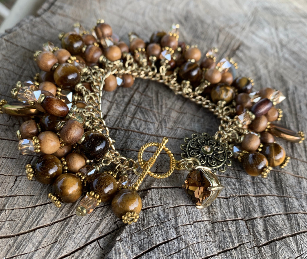 Brown Hue Charm  Bracelet