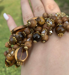 Brown Hue Charm  Bracelet