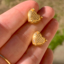 Load image into Gallery viewer, Paved Heart Studs