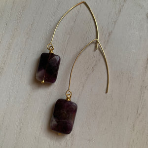 Amethyst Hook Earrings