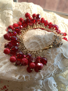 Queen Red Charm Bracelet