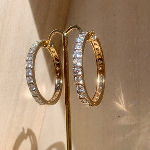 Thick CZ Hoops