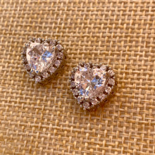 Load image into Gallery viewer, Heart CZ Studs