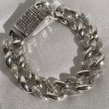 Load image into Gallery viewer, Silver CZ Chain Bracelet