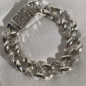 Silver CZ Chain Bracelet