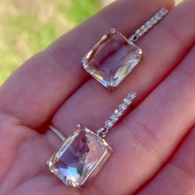 Load image into Gallery viewer, Clear Dangly Earrings